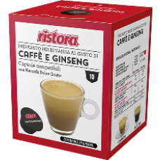 10 capsule Ristora Caffè e Ginseng compatibili Dolce Gusto